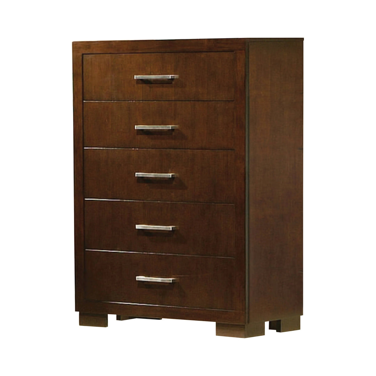 Jessica 5-Drawer Chest Cappuccino - 200715 Pie's Variety Store