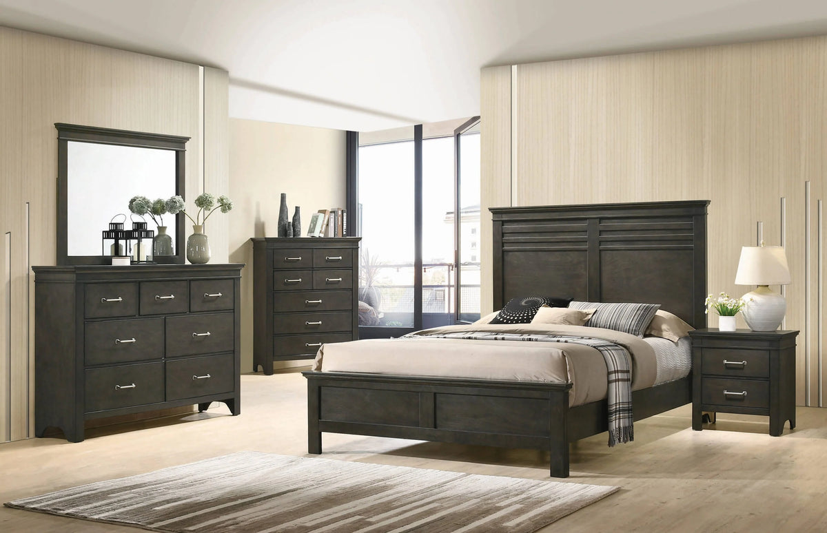 Newberry Full Panel Bed Bark Wood - 205431F Pie's Variety Store