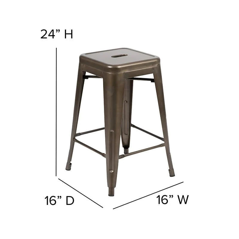 24" High Metal Counter-Height