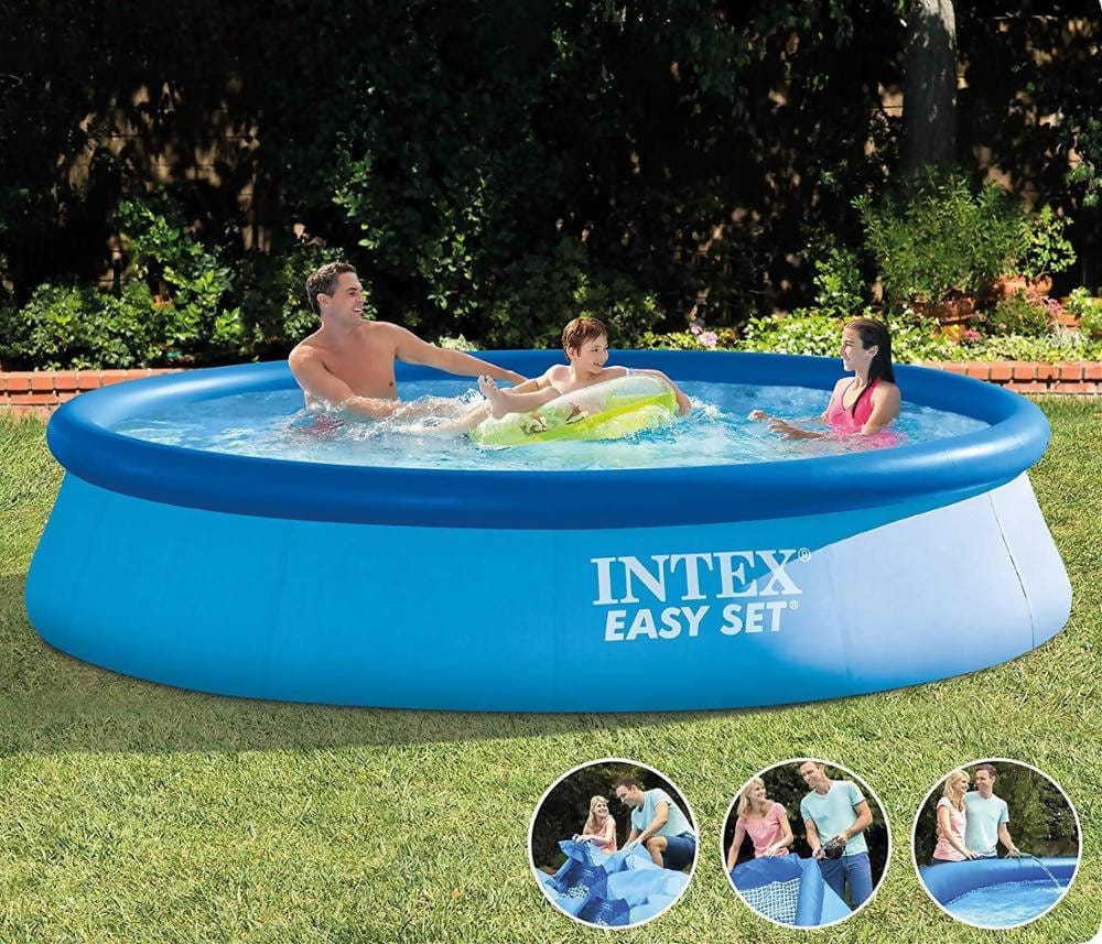 Intex Easy Set Above Ground Inflatable Family Swimming Pool 12ft x 30" - 800-28130 - 6941057400129 Pie's Variety Store