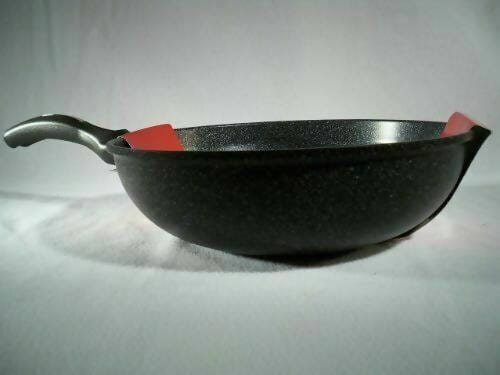 KW Marble Ware 30cm (12 inches) Ceramic Marble Coated Cast Aluminium Non Stick Wok - DMW30 Elegant AccScents