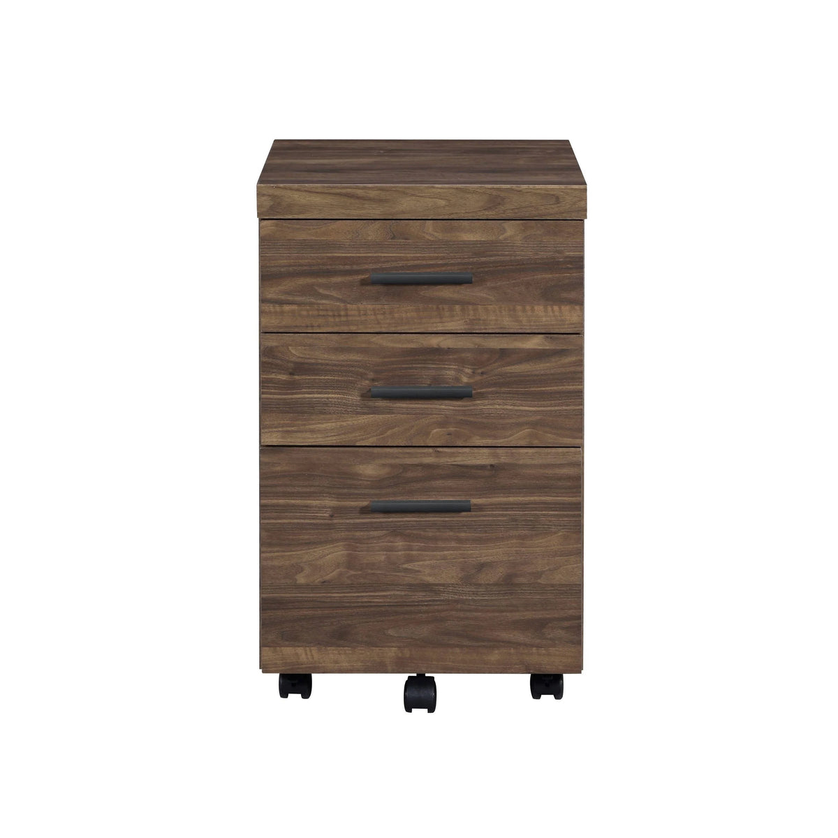Luetta 3-Drawer Mobile Storage Cabinet With Casters Aged Walnut - 805623 Pie's Variety Store