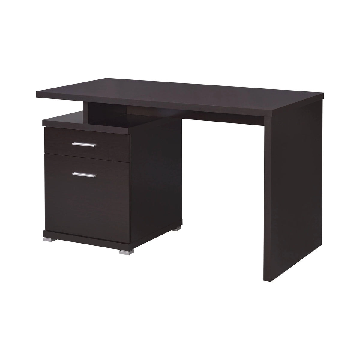 Irving 2-Drawer Office Desk With Cabinet Cappuccino - 800109 Pie's Variety Store