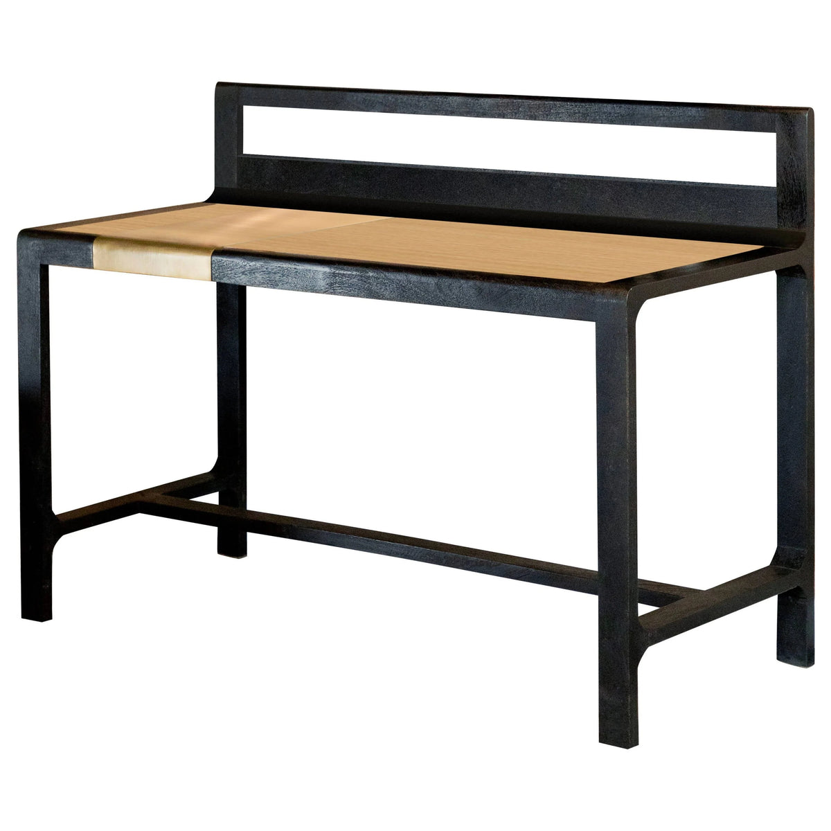Purston Writing Desk With Hidden Storage Black And Brass - 991022 Pie's Variety Store