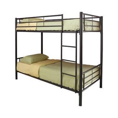 Hayward Twin Over Twin Bunk Bed Black - 460072B A-Z Store Nadia