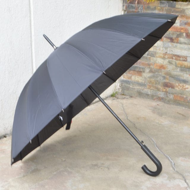 CURVE HANDLE UMBRELLA 60CM 16 PANEL ASSORTED: Super-Strength