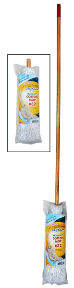 Clean House Yacht Mop with Wooden Handle (CH10020) MEGA