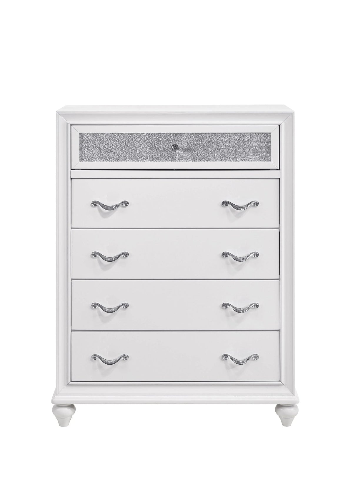 Barzini 5-Drawer Chest White - 205895 A-Z Store Nadia