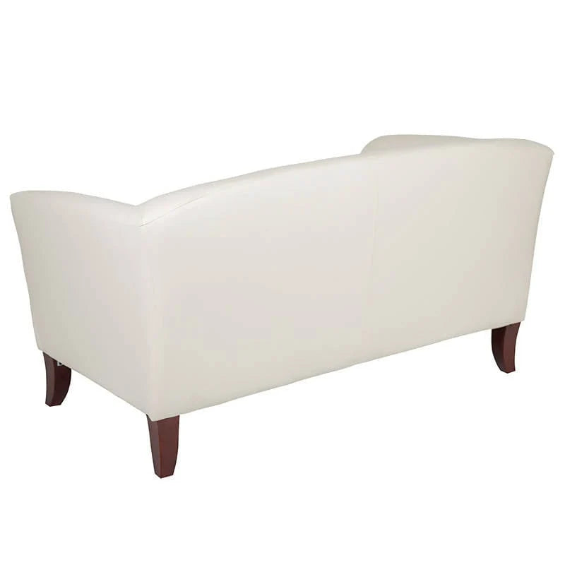 HERCULES Imperial Series Ivory LeatherSoft Loveseat - 111-2-WH-GG Pie's Variety Store