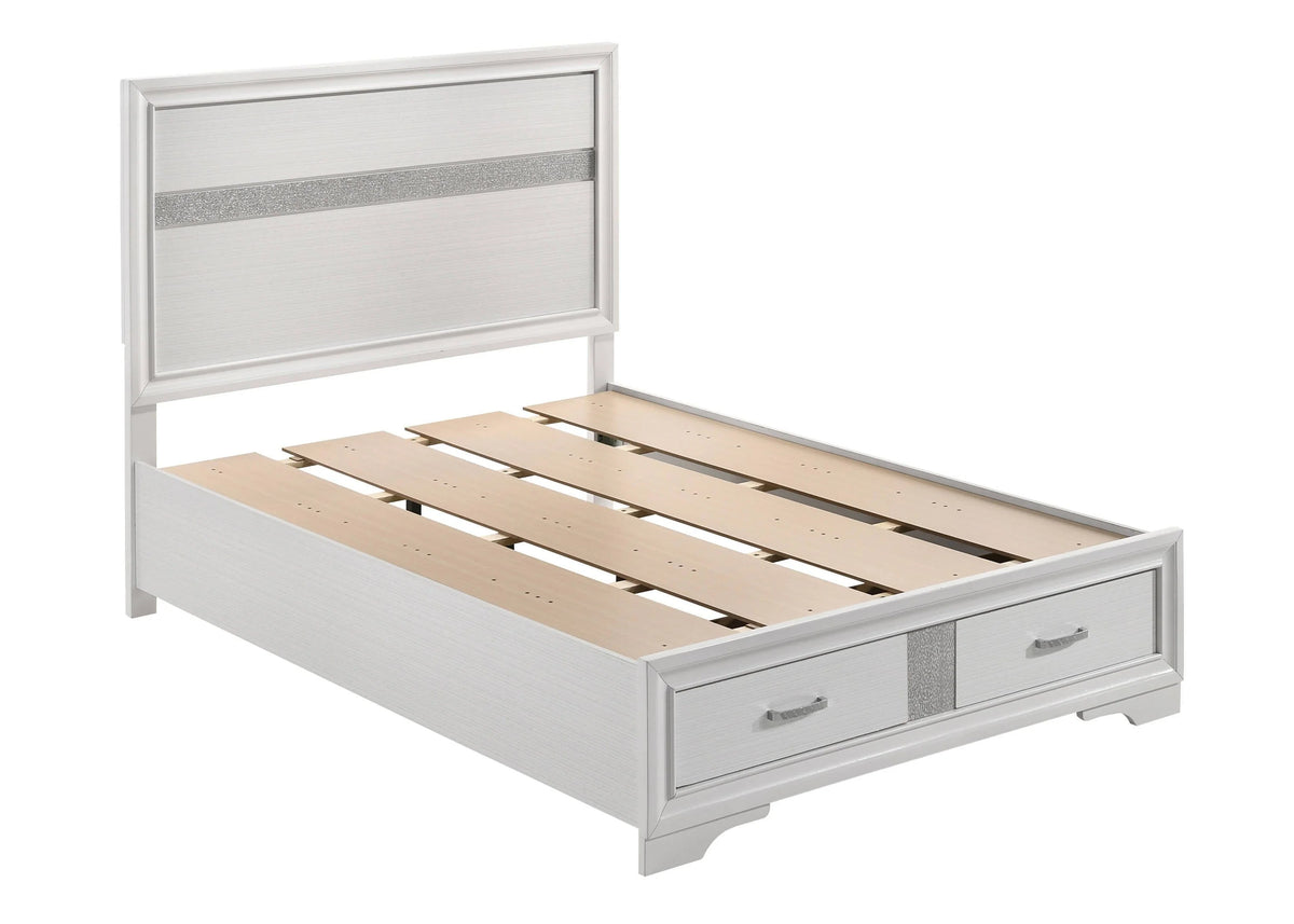 Miranda Full Storage Bed White - 205111F Pie's Variety Store