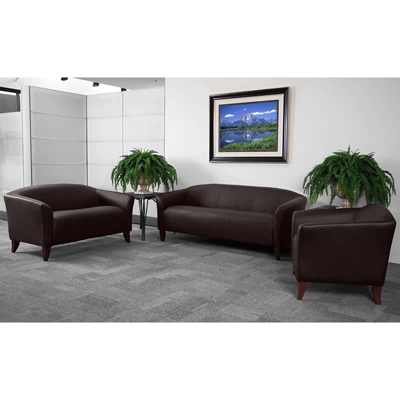 HERCULES Imperial Series Reception Set in Brown LeatherSoft - 111-SET-BN-GG Pie's Variety Store