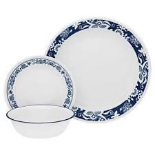 Corelle Classic Dinnerware Set 16pcs True Blue - 07116008174 Pie's Variety Store