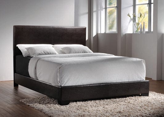 Conner Twin Upholstered Panel Bed Dark Brown - 300261T A-Z Store Nadia
