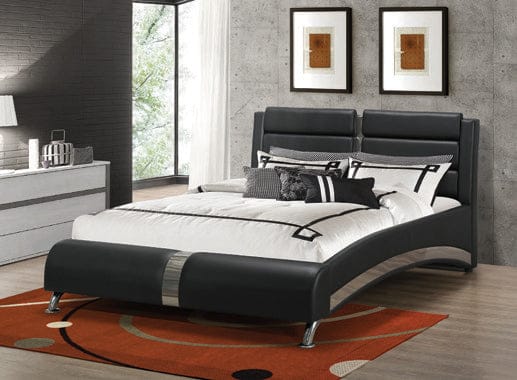 Jeremaine Eastern King Upholstered Bed Black - 300350KE A-Z Store Nadia