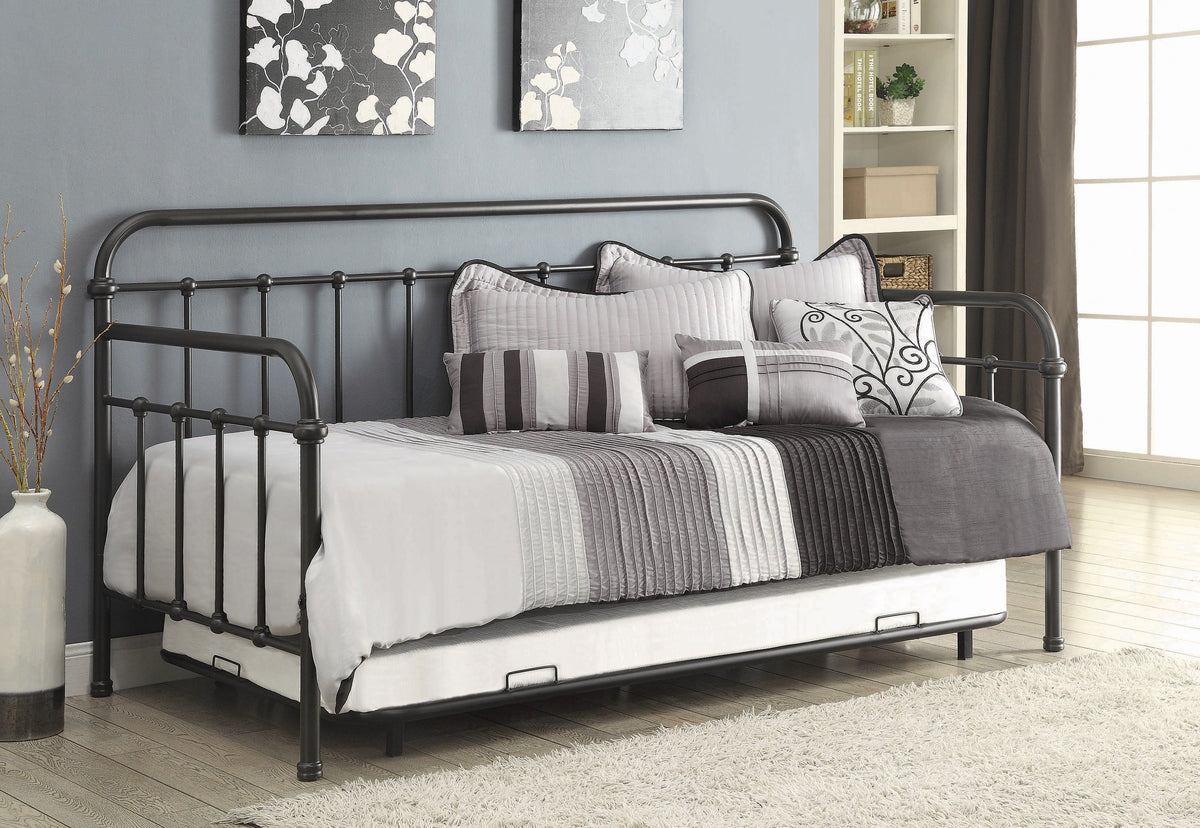 Daybed With Trundle Dark Bronze - 300398 A-Z Store Nadia