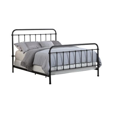 Livingston Eastern King Panel Metal Bed Dark Bronze - 300399KE A-Z Store Nadia
