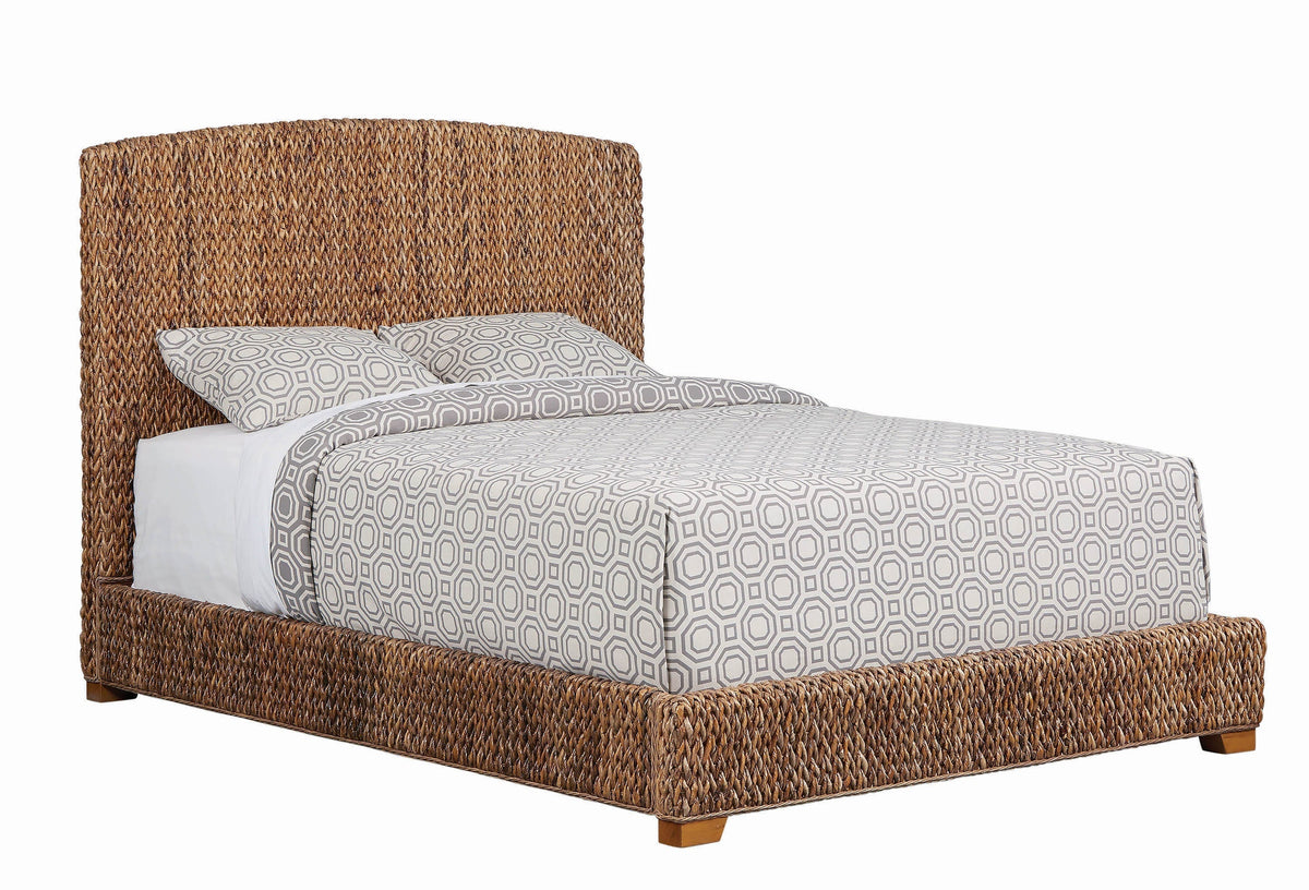 Laughton Eastern King Hand-Woven Banana Leaf Bed Amber - 300501KE A-Z Store Nadia