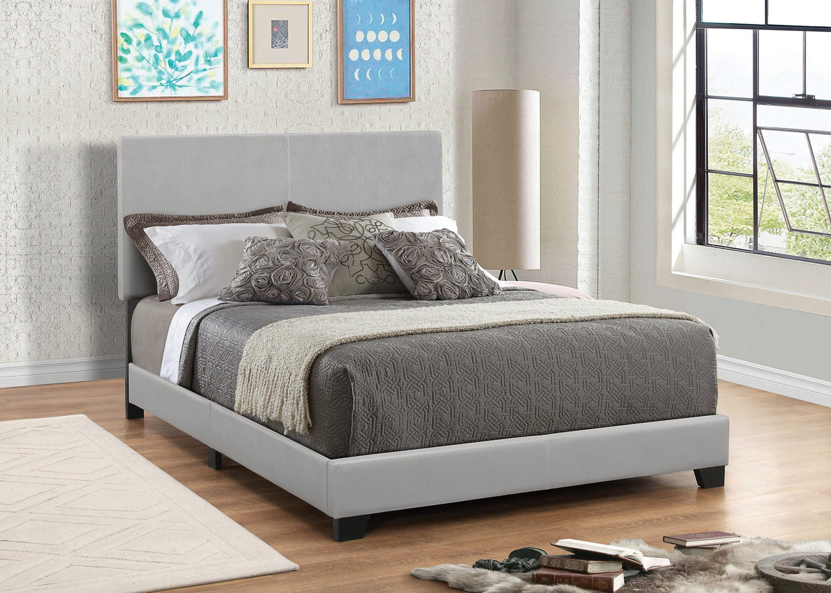 Dorian Upholstered Queen Bed Grey - 300763Q A-Z Store Nadia