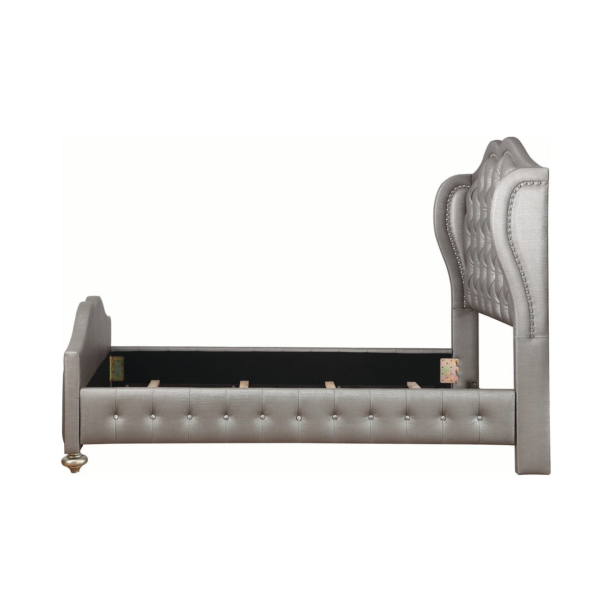 Belmont Tufted Upholstered Full Bed Metallic - 300824F A-Z Store Nadia