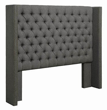 Bancroft Demi-Wing Upholstered California King Bed Grey - 301405KW A-Z Store Nadia