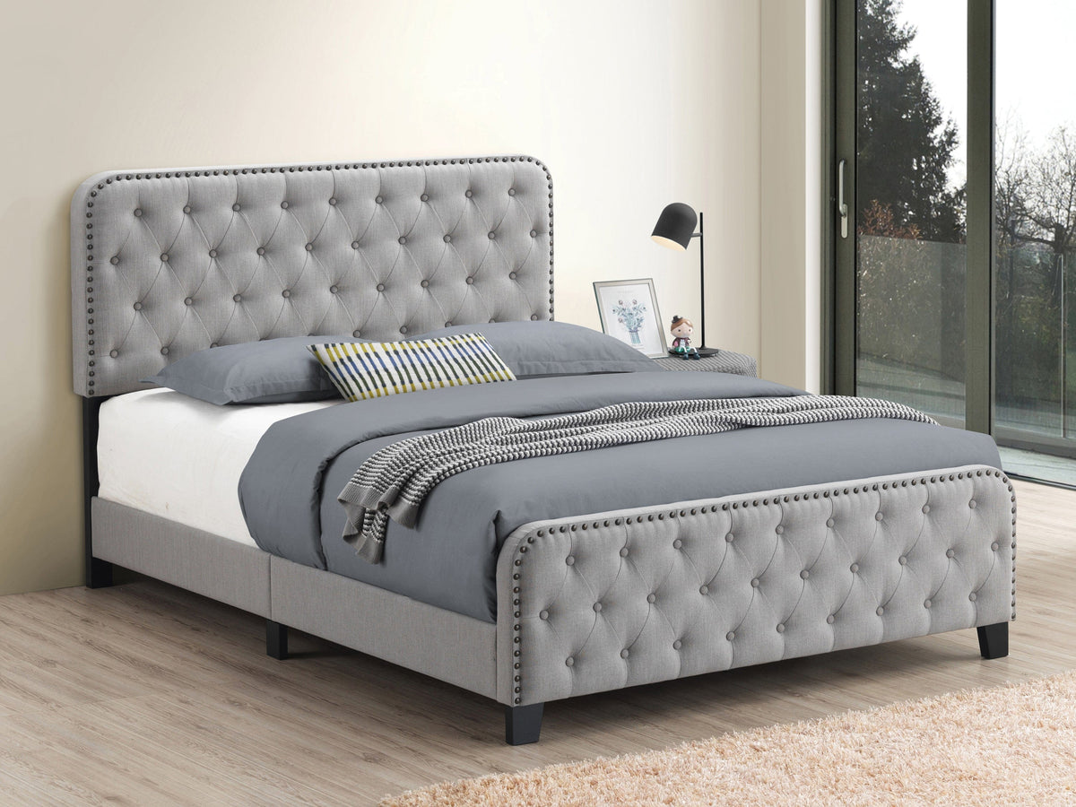 Littleton Queen Tufted Upholstered Bed Mineral - 305991Q A-Z Store Nadia
