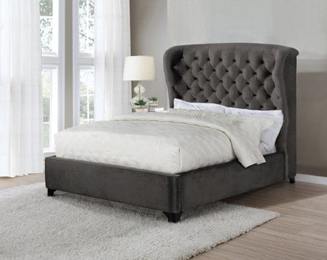 Graydon Queen Platform Bed With Demi Wing Chocolate - 306007Q A-Z Store Nadia