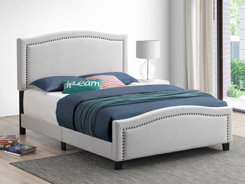 Hamden Queen Upholstered Panel Bed Beige - 306012Q A-Z Store Nadia
