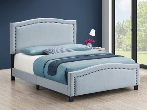 Hamden Queen Upholstered Panel Bed Delft Blue - 306013Q A-Z Store Nadia