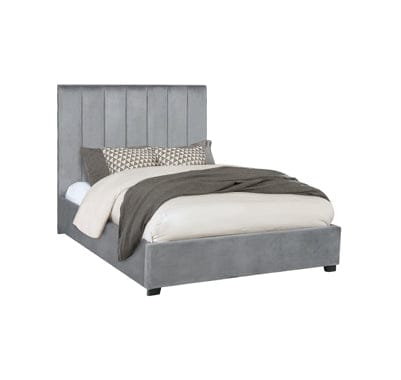 Arles Eastern King Vertical Channeled Tufted Bed Grey - 306070KE A-Z Store Nadia