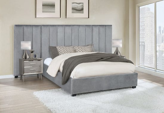 Arles Vertical Channeled Tufted Wall Panel Grey - 306071P A-Z Store Nadia