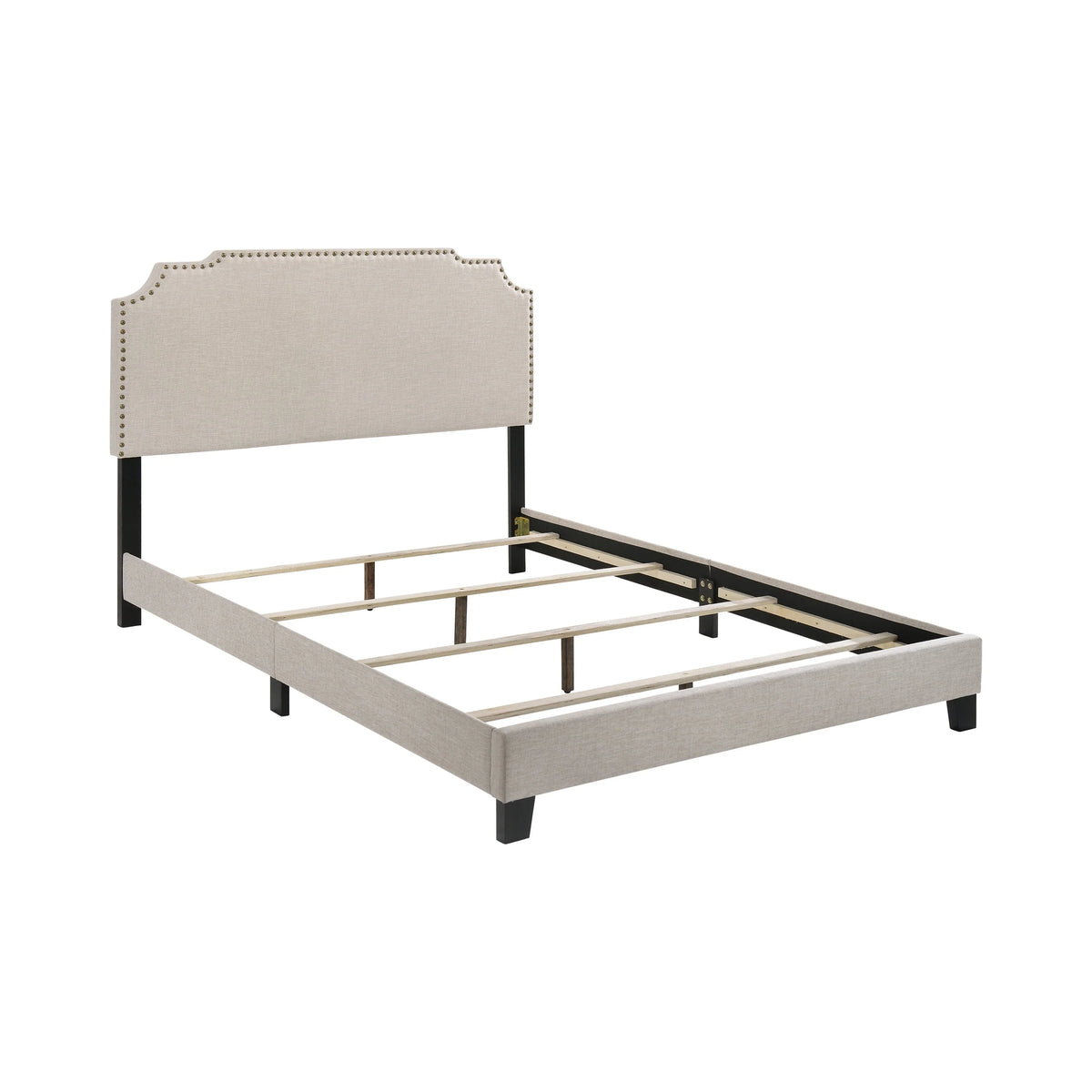 Tamarac Upholstered Nailhead Full Bed Beige - 310061F A-Z Store Nadia