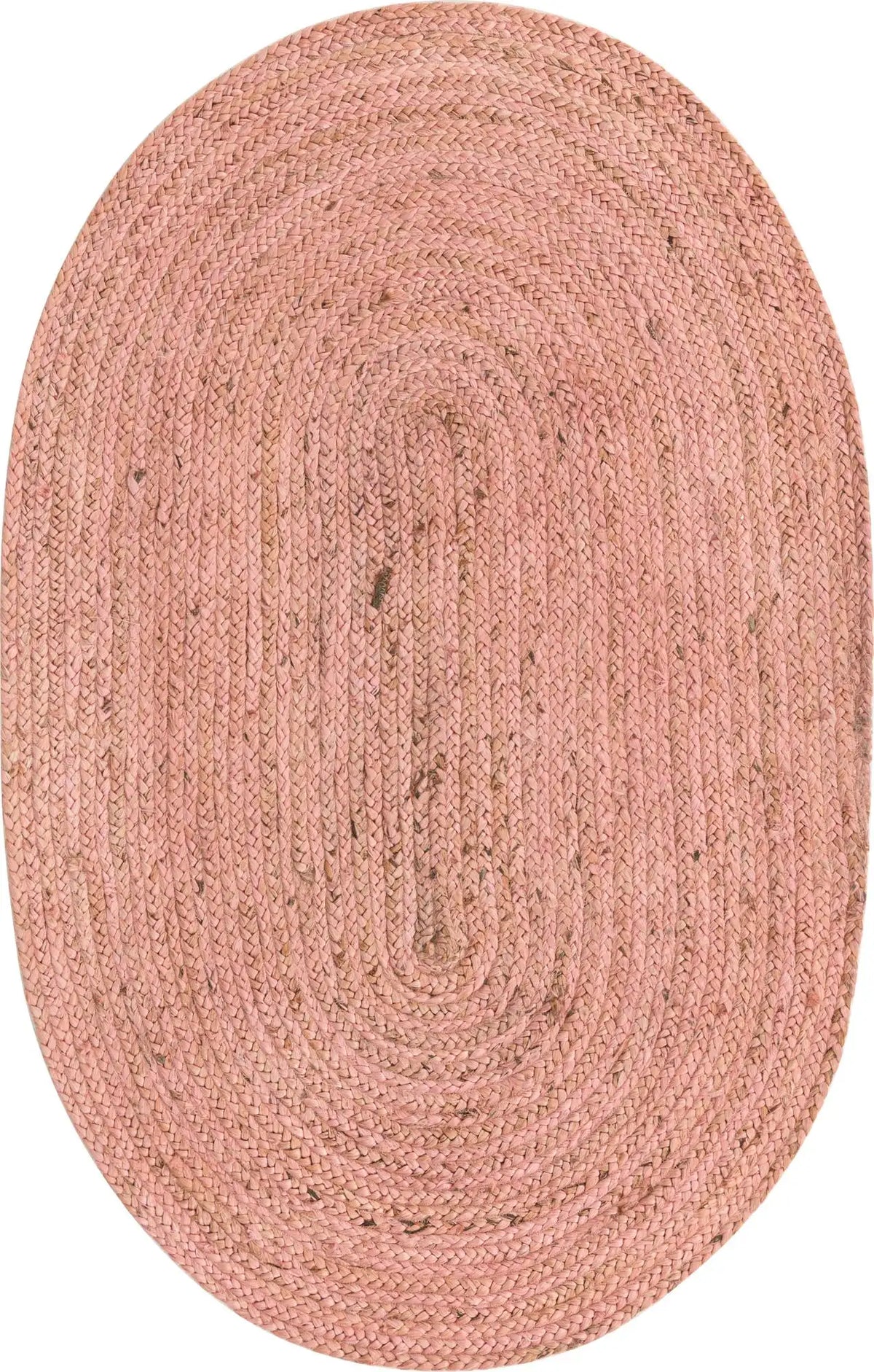 Natural Braided Jute Oval Rug