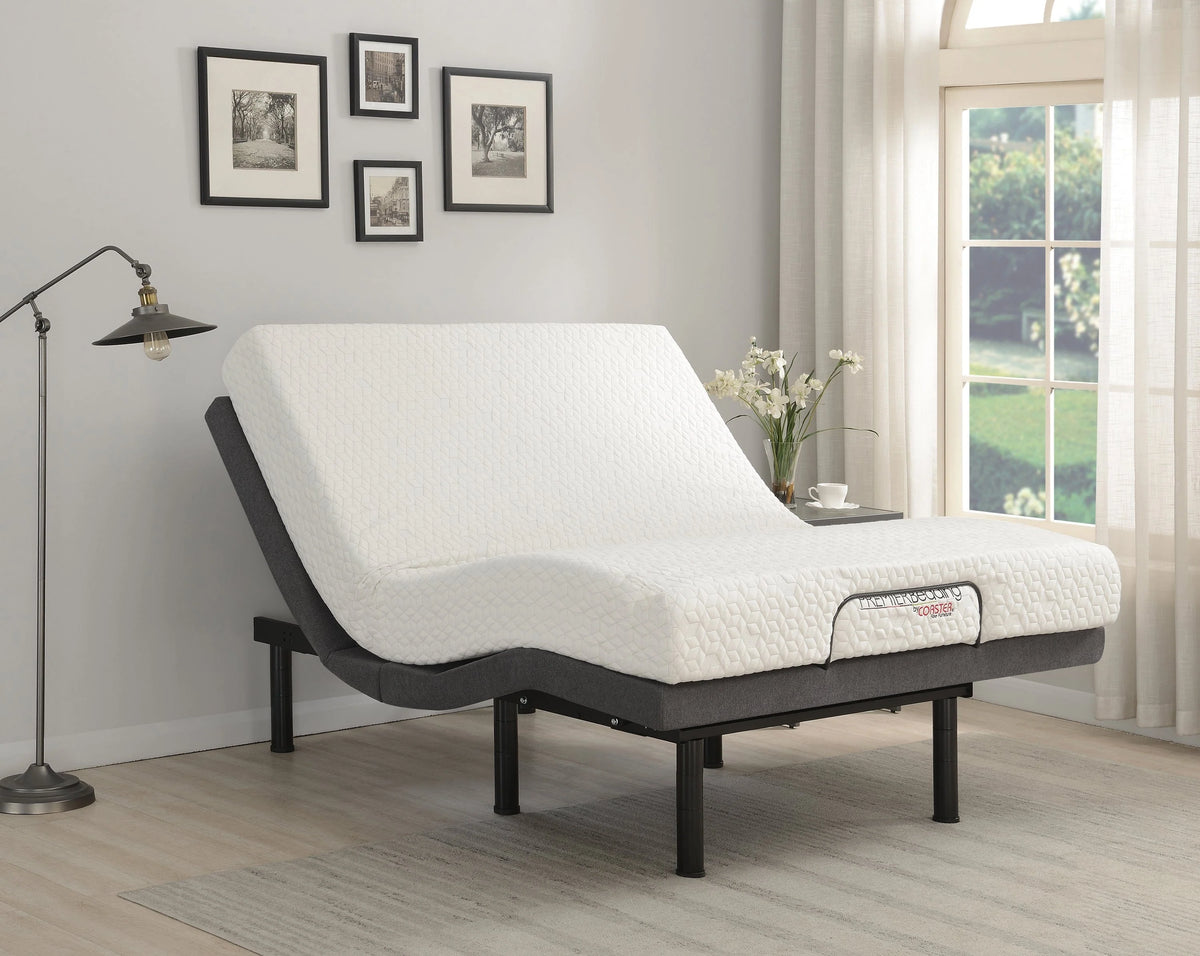 Clara Queen Adjustable Bed Base Grey And Black - 350131Q A-Z Store Nadia