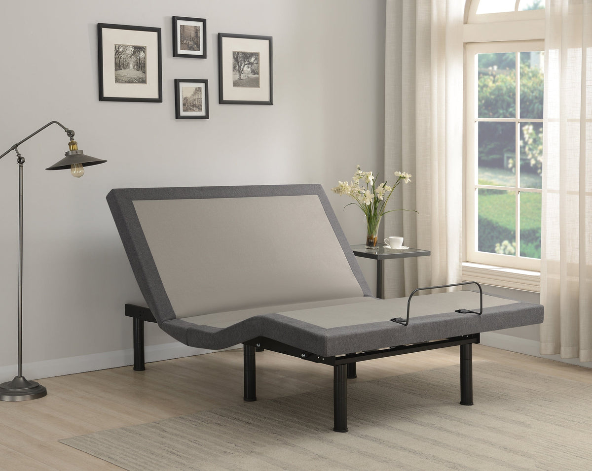 Clara Eastern King Adjustable Bed Base Grey And Black - 350131KE A-Z Store Nadia