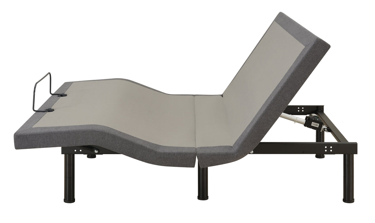 Negan Full Adjustable Bed Base Grey And Black - 350132F A-Z Store Nadia