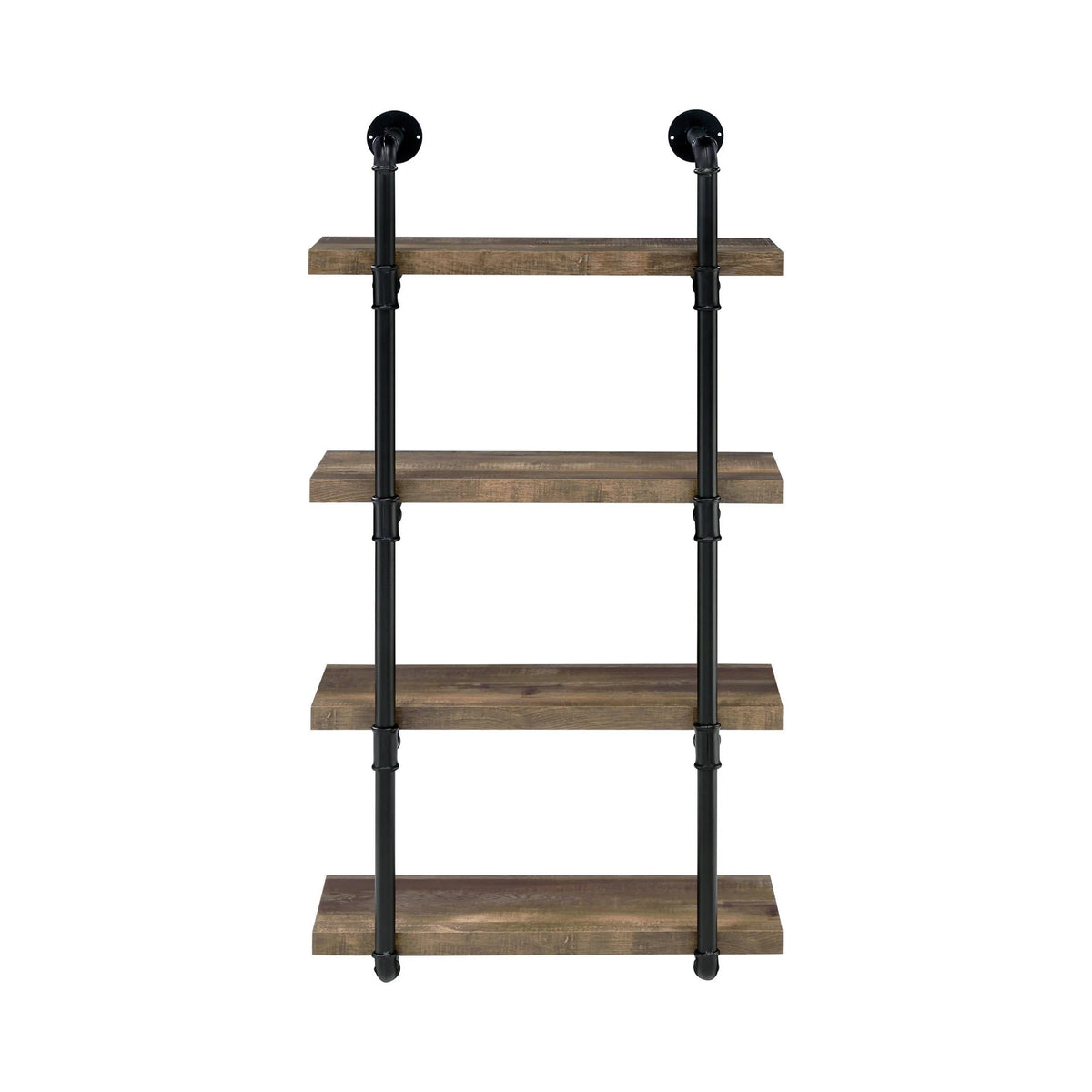 24-Inch Wall Shelf Black And Rustic Oak - 804426 Pie's Variety Store