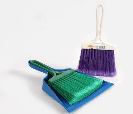 Dust Pan Set Nesting Tiny Cleaning Broom. Ideal for Table