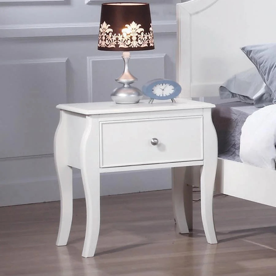 Dominique Twin 4PC Panel Bed Set White - SETT4P400561 COSMEGA