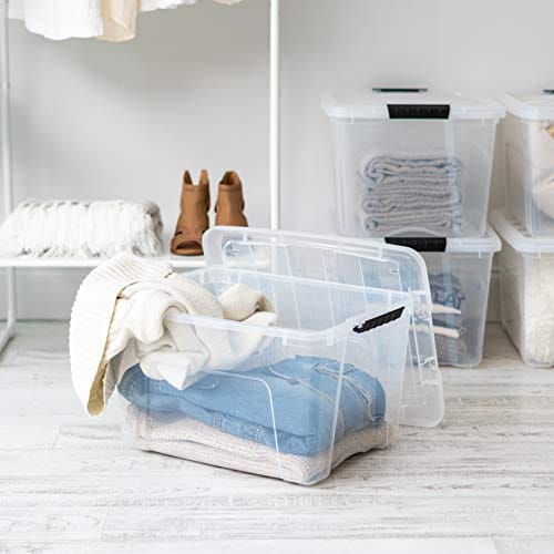 IRIS USA TB Clear Stack & Pull Storage Box