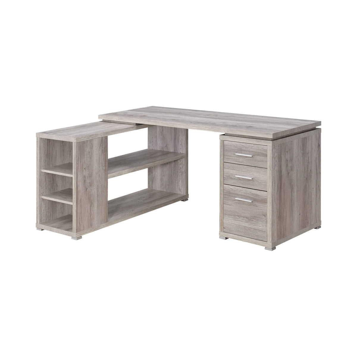 Yvette L-Shape Office Desk White - 800516 Pie's Variety Store