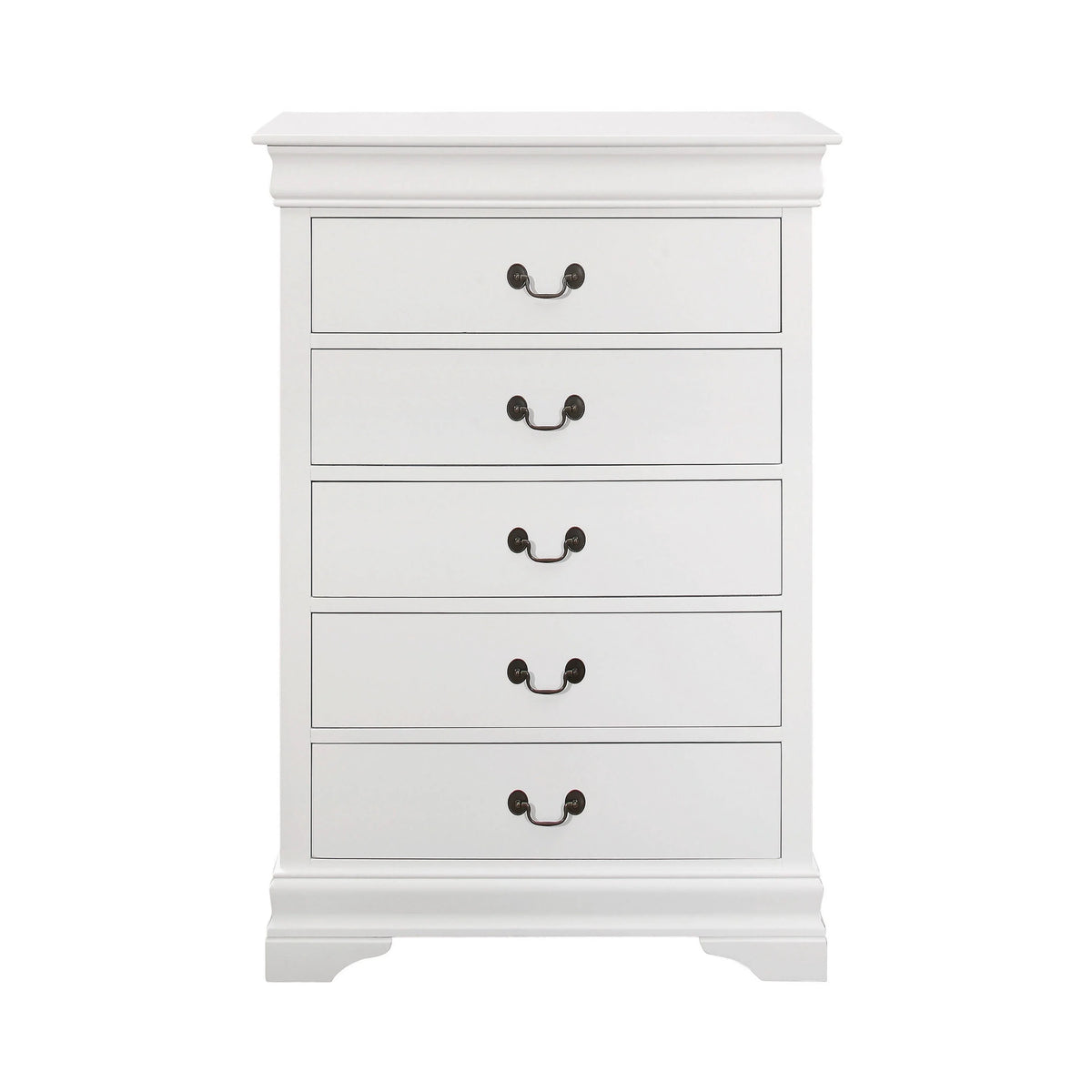 Louis Philippe 5-Drawer Chest White - 204695 Pie's Variety Store