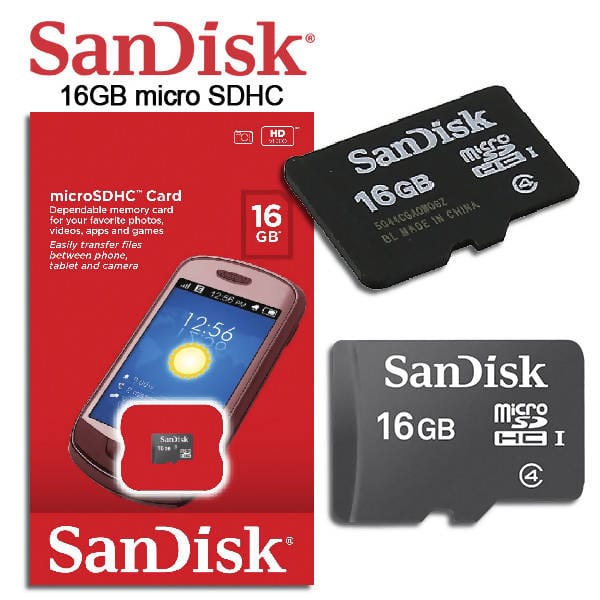 SanDisk 16GB Class 4 micro SDHC Memory Card -80-56-12231-016G Hannah Frederick