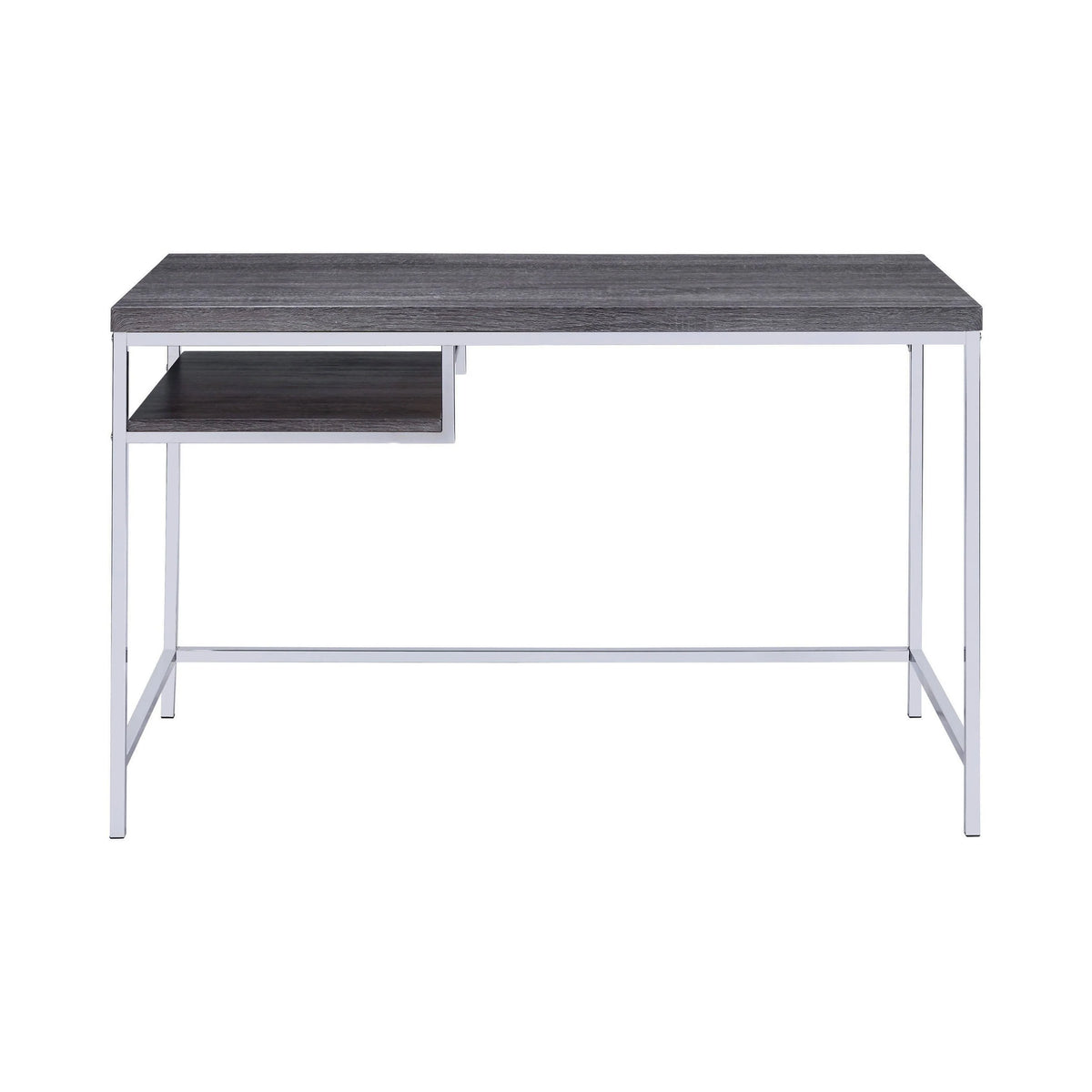 Kravitz Rectangular Writing Desk Weathered Grey And Chrome - 801271 Pie's Variety Store