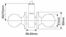 RAIDER Keyed Entry Lock Door Knob 3201 Satin Stainless Steel (SS) for Office or Front Door MEGA