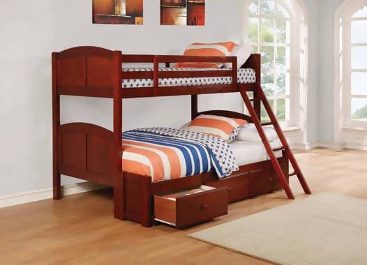 Parker Twin Over Full Panel Bunk Bed Chestnut - 460212 A-Z Store Nadia