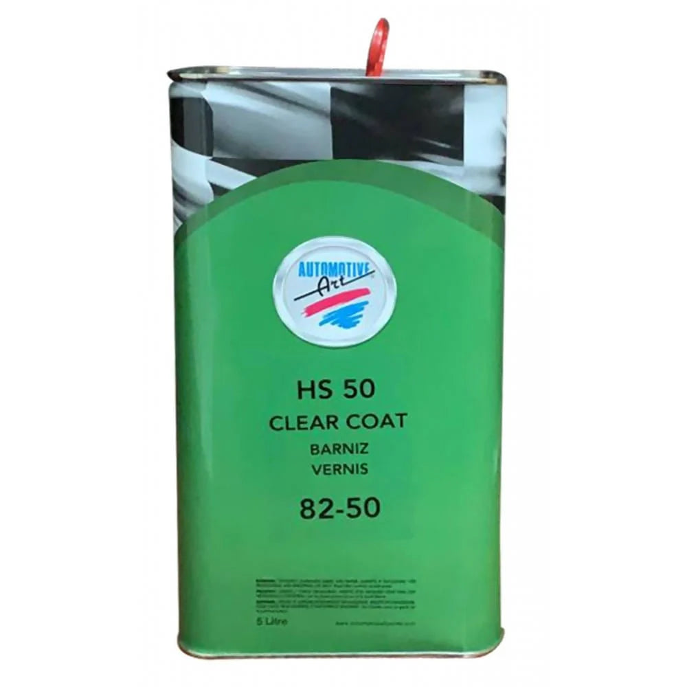 Automotive Art HS 50 Clear Coat 82-50 (1 Litre) provides high gloss and excellent UV protection for basecoat paint. It has a higher solid content than normal HS Clears