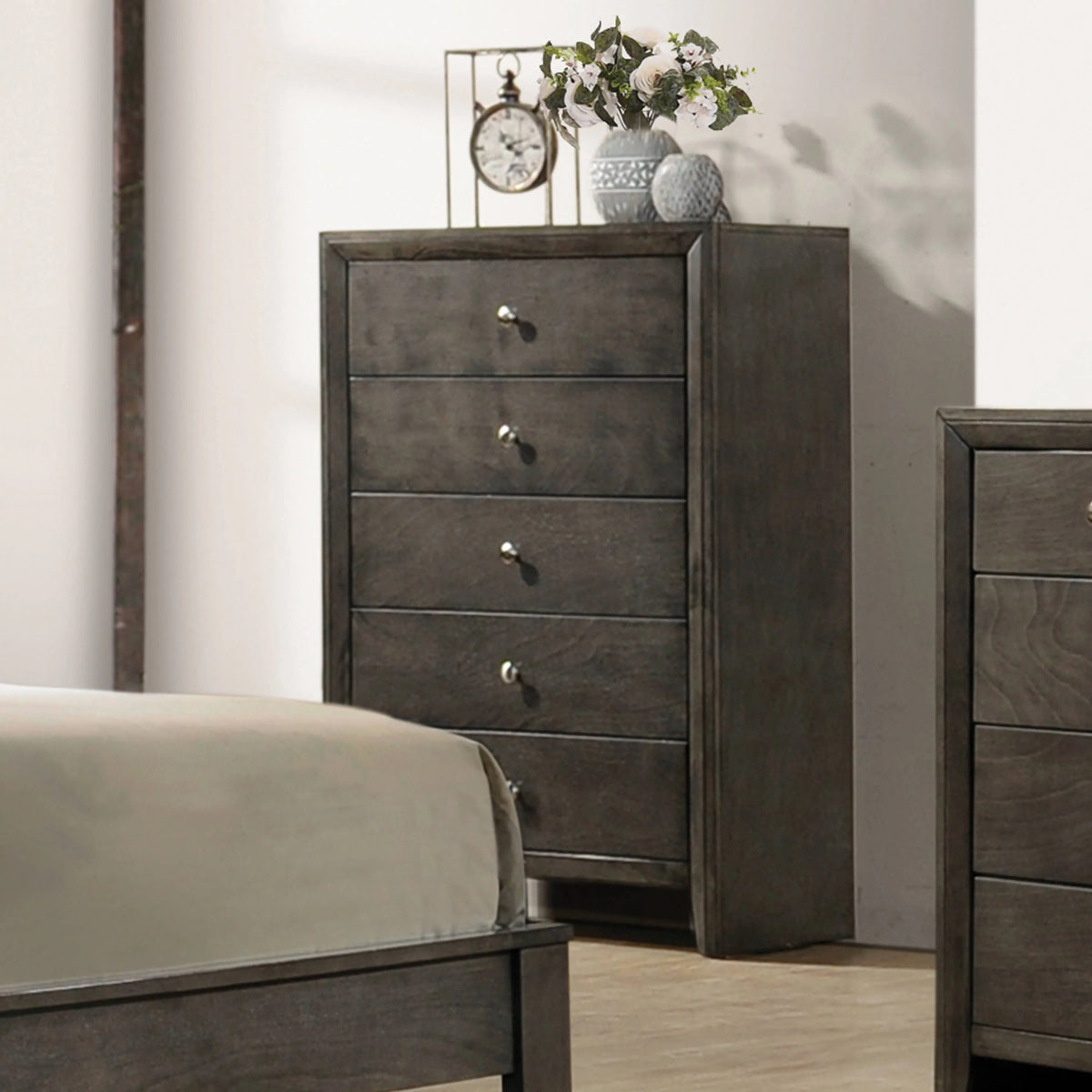 Serenity 5-Drawer Chest Mod Grey - 215845 Pie's Variety Store