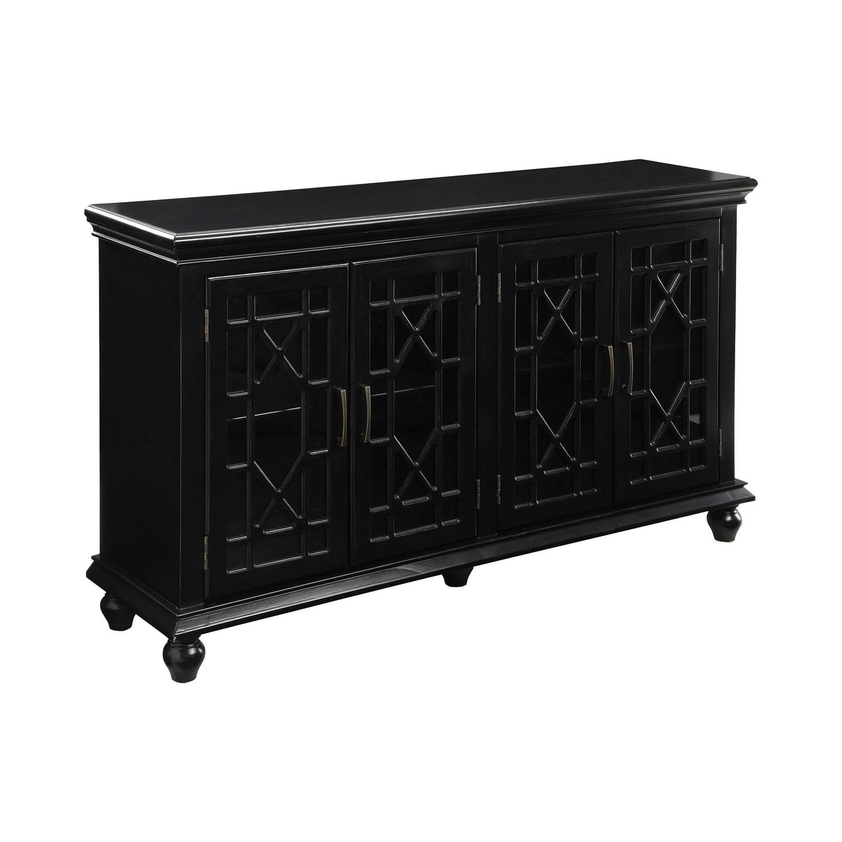 4-Door Accent Cabinet Black - 950639 Pie's Variety Store