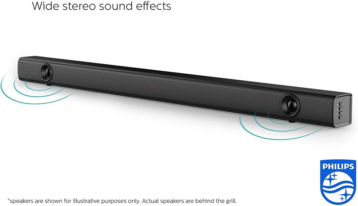 Philips Audio 2.1 Channel Soundbar Speaker with Wireless Subwoofer