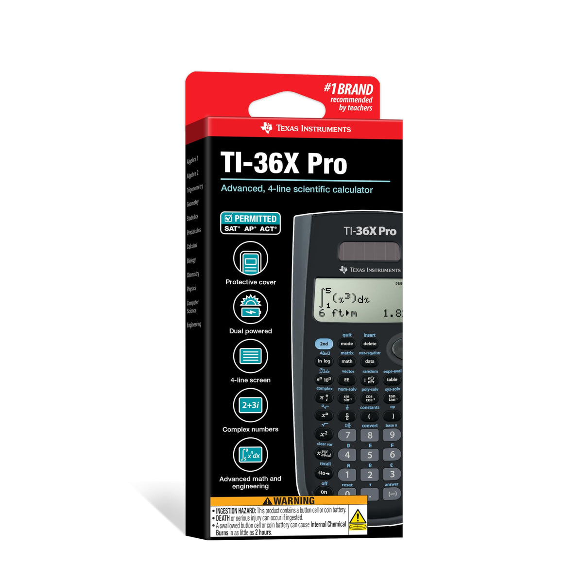 Texas Instruments TI-36X Pro Engineering/Scientific Calculator | 9.7 Inch | Black. Texas Instruments